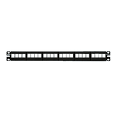 Panduit® NKFP24KSRBSY NetKey 24-Port Modular Faceplate Patch Panel with Strain Relief Bar